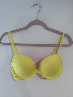 La SENZA Yellow Lace Push-Up Bra